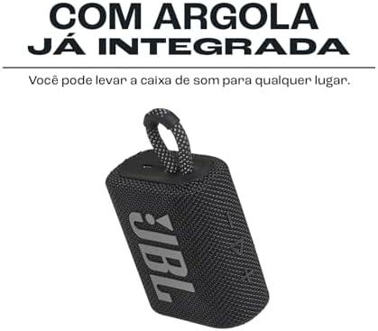         JBL, Caixa de Som Bluetooth, Go 3, Ultraportátil - Preta       