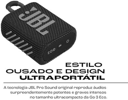         JBL, Caixa de Som Bluetooth, Go 3, Ultraportátil - Preta       