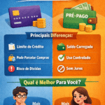 Diferença entre cartão de crédito e cartão pré-pago