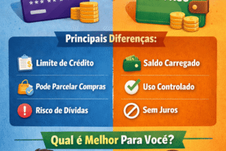 Diferença entre cartão de crédito e cartão pré-pago
